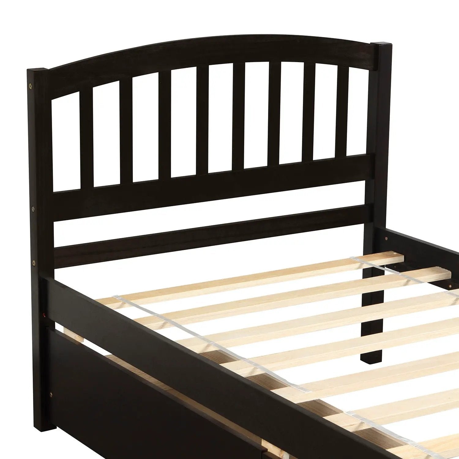 Platform Storage Bed Wood Bed Frame With Two Drawers And Headboard by HouseOfZazla