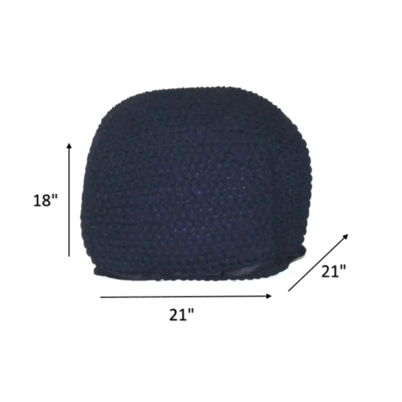 Semi Rounded Pouf Cable Knitted Perfect Seating by HouseOfZazla