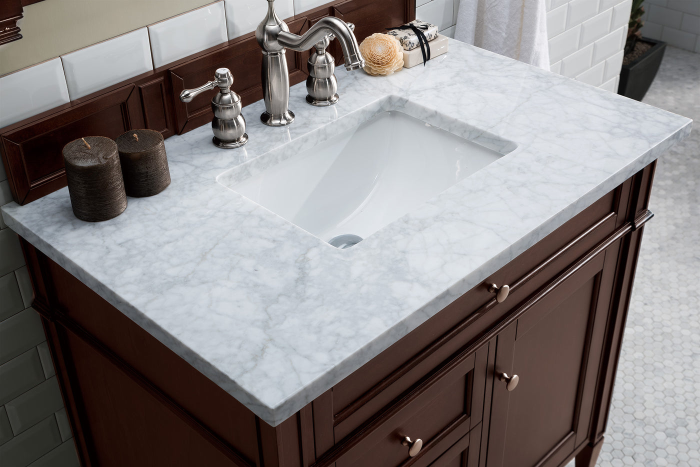 James Martin Brittany 36" Single Bathroom Vanity, Burnished Mahogany, view 37