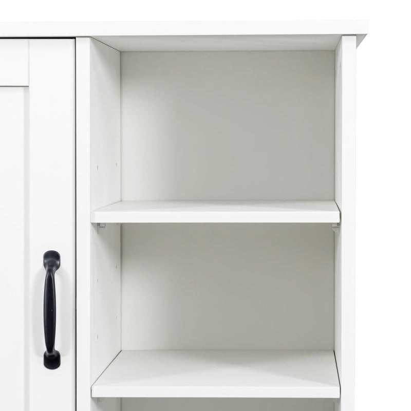 Laundry Cabinet with Doors and Shelf, Tilt-Out Laundry Hamper, Multiple Storage Space by HouseOfZazla