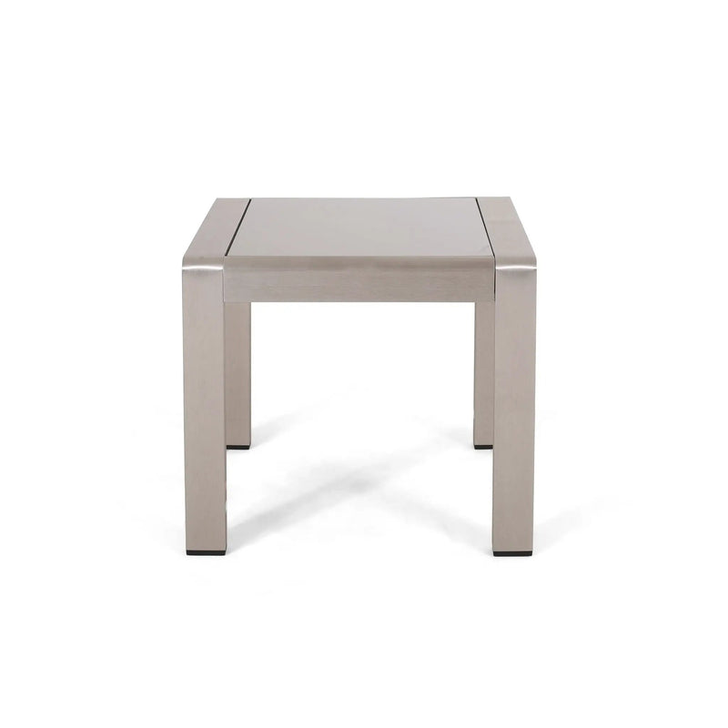 Cape Coral Contemporary Side Table With Frosted Glass Top by HouseOfZazla