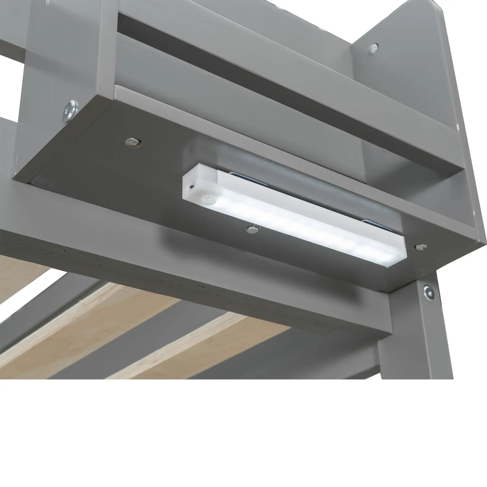 Bunk Bed With Built In Shelves, Storage Box, LED Light And USB Charging Station by Unique Piece Furniture