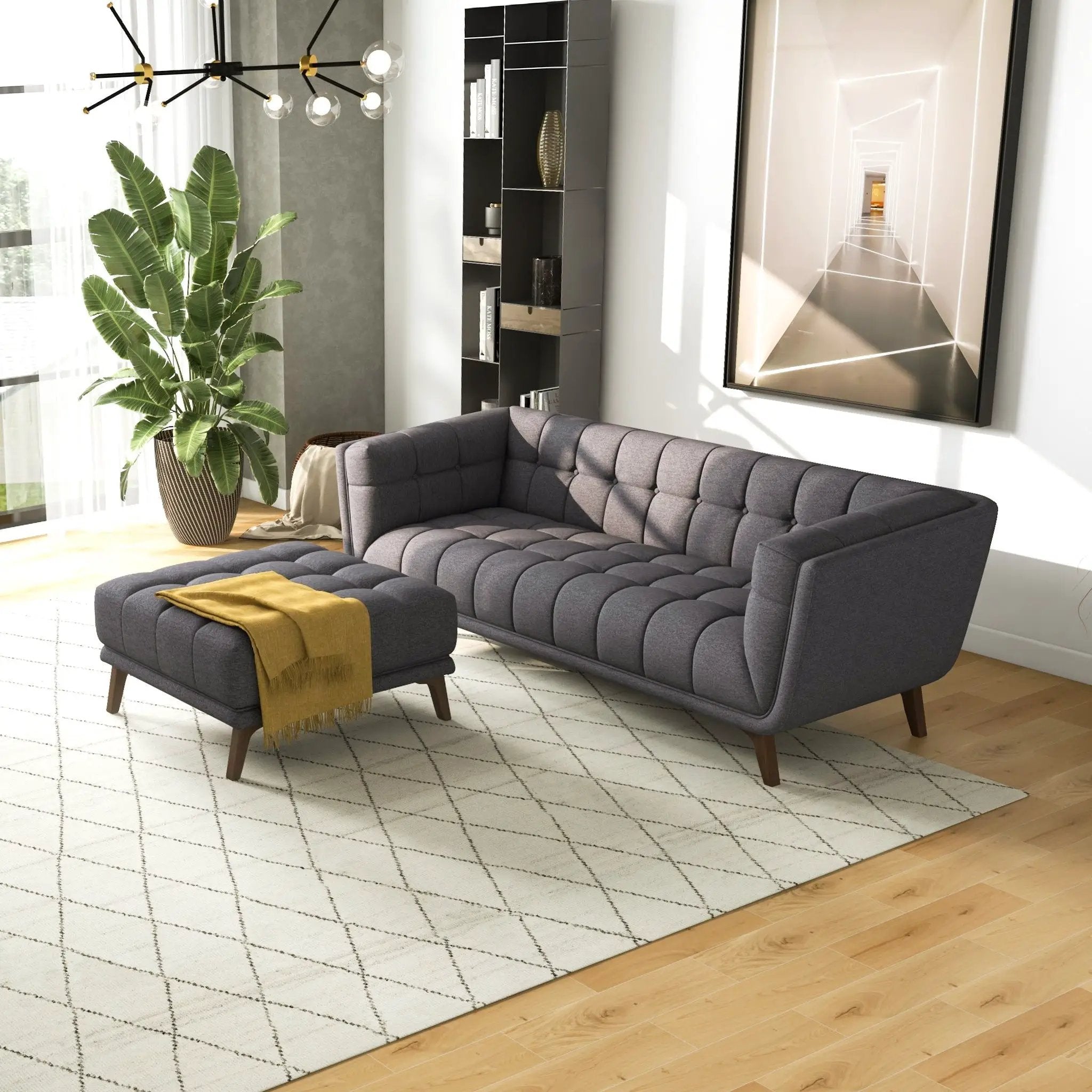 Addison - Square Upholstered Ottoman by Unique Piece Furniture