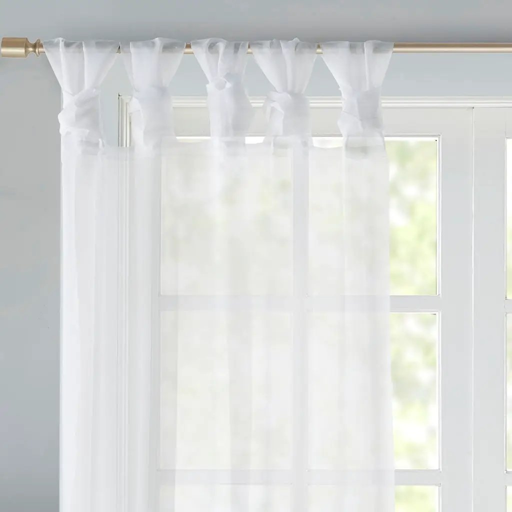 Twist Tab Voile Sheer Window Pair by HouseOfZazla