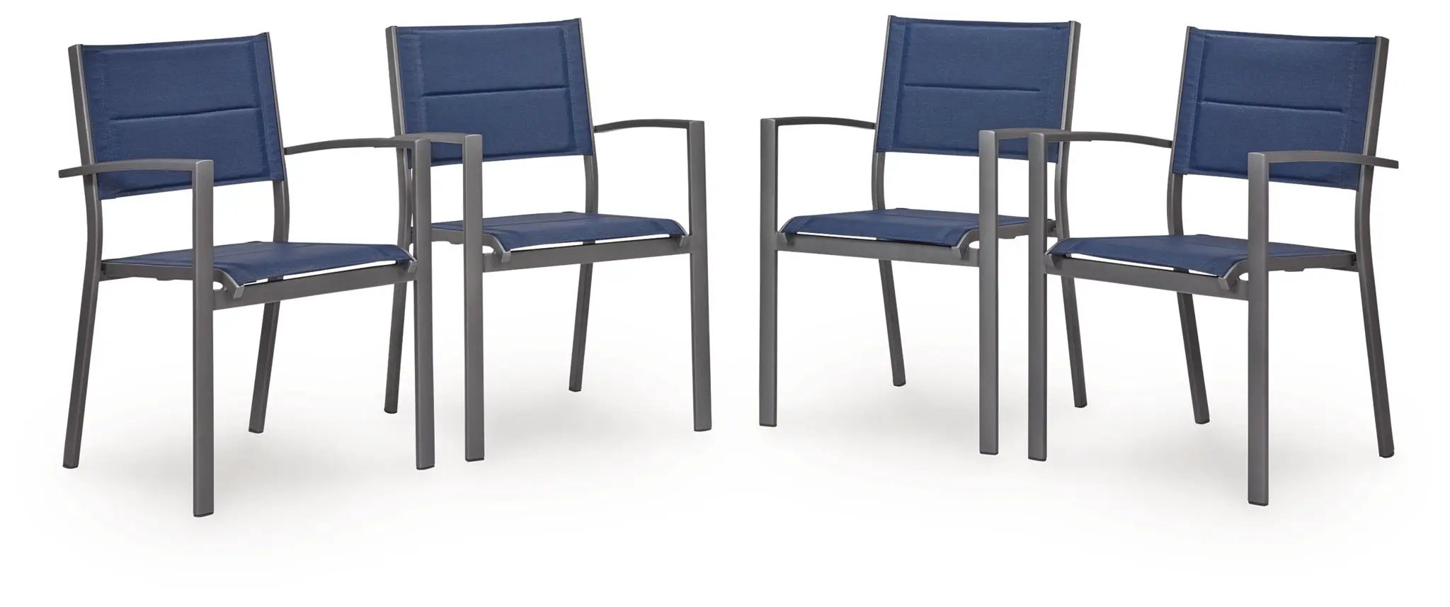 Rocky Creek - Sling Arm Chair (Set of 4) - Blue / Gray by Unique Piece Furniture
