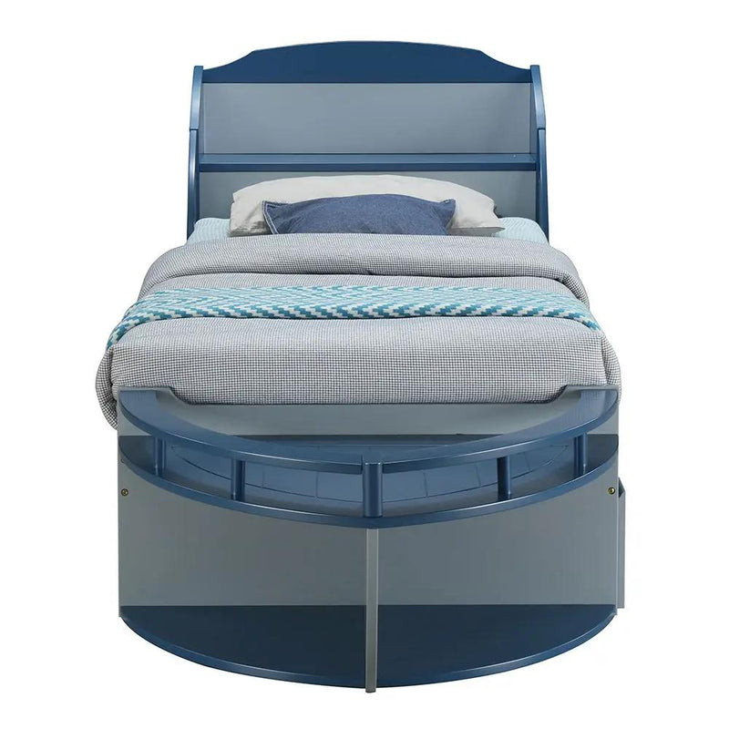 Neptune II - Twin Bed - Gray / Navy by Unique Piece Furniture