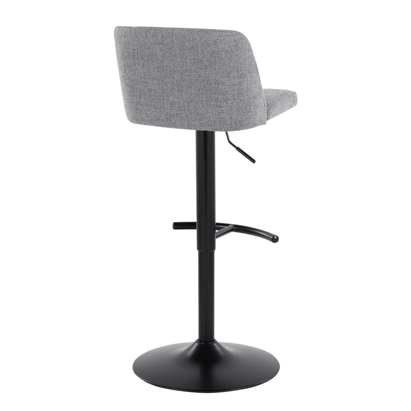 Toriano - Contemporary Adjustable Bar Stool With Rounded T Footrest (Set of 2) by HouseOfZazla