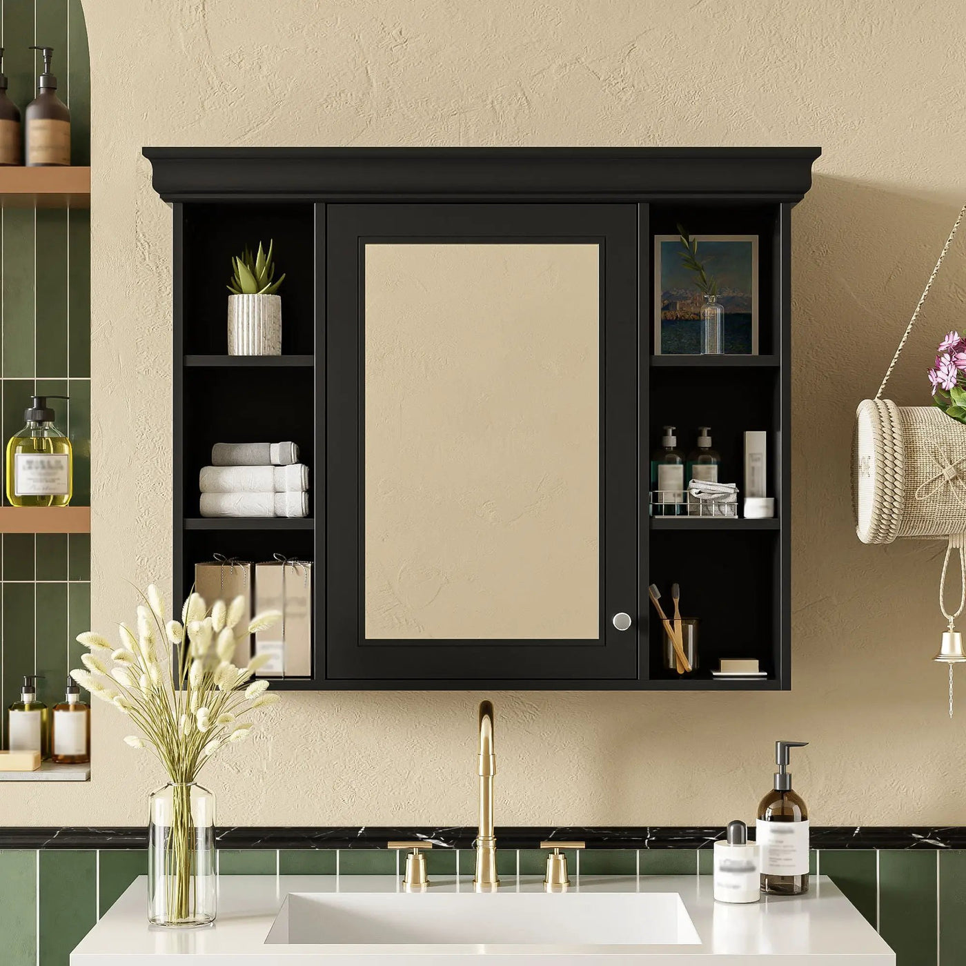 Wall Mounted Bathroom Storage Cabinet With Mirror Door by Unique Piece Furniture