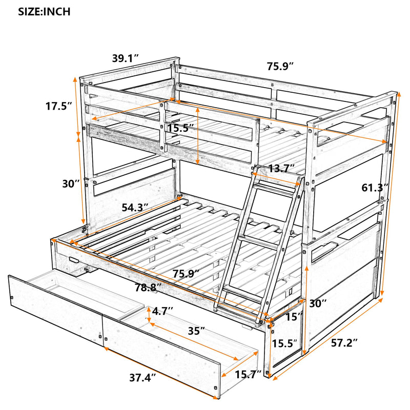 Bunk Bed With Storage by Unique Piece Furniture