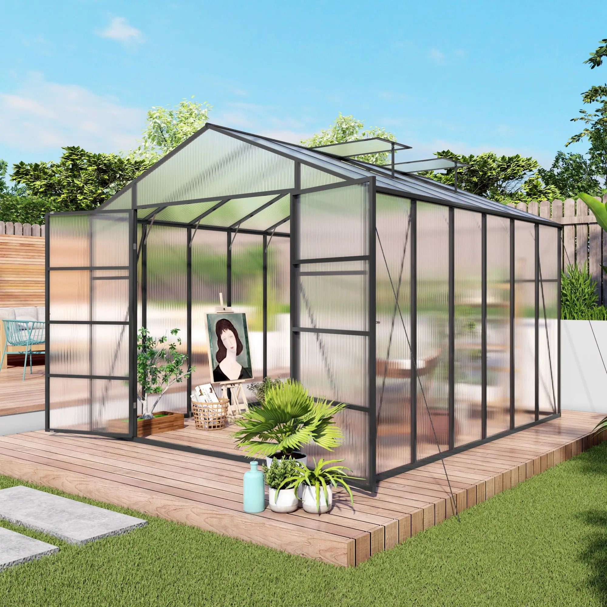 Gain Height Windproof house All Season Outdoor Garden Shelter by HouseOfZazla