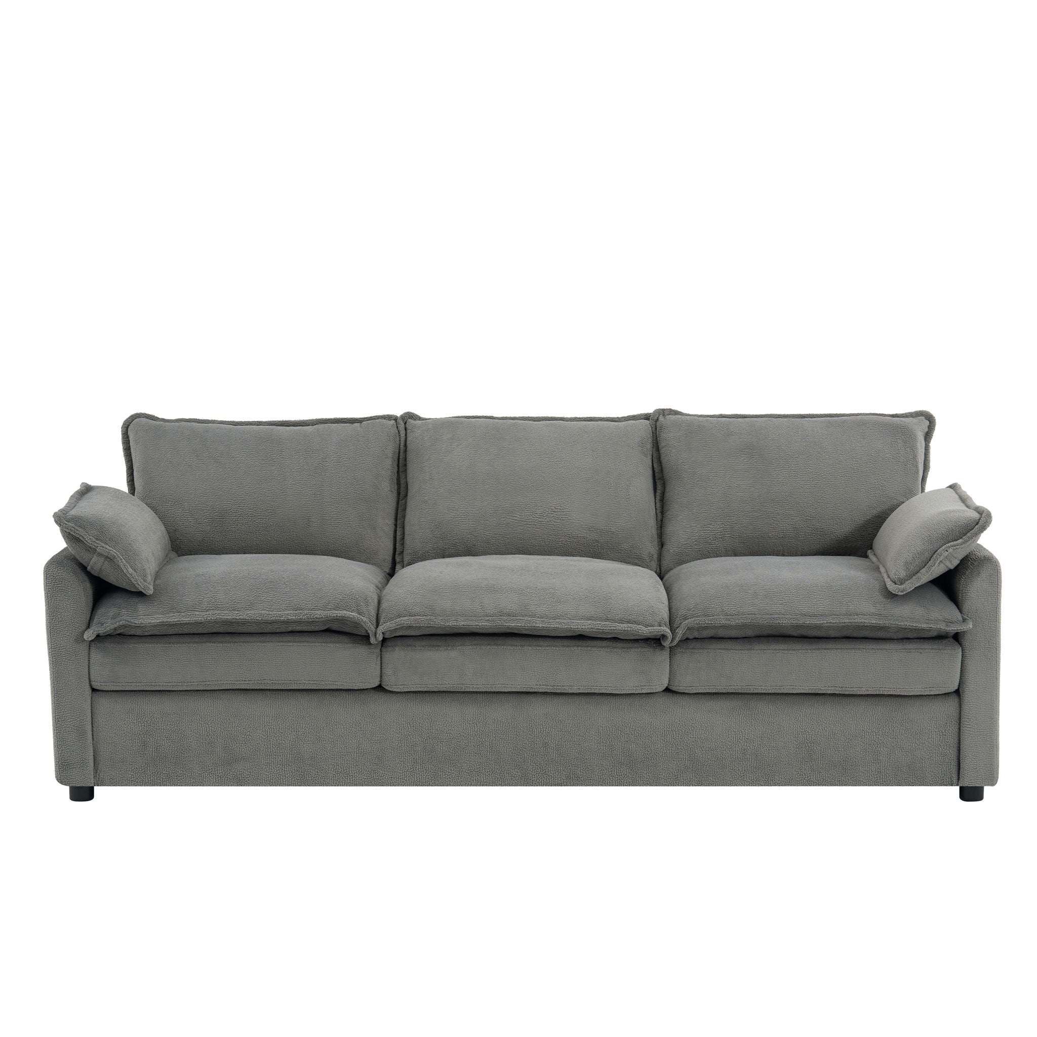Modern 3 Seater Sofa With Side Storage Pockets For Living Room by HouseOfZazla