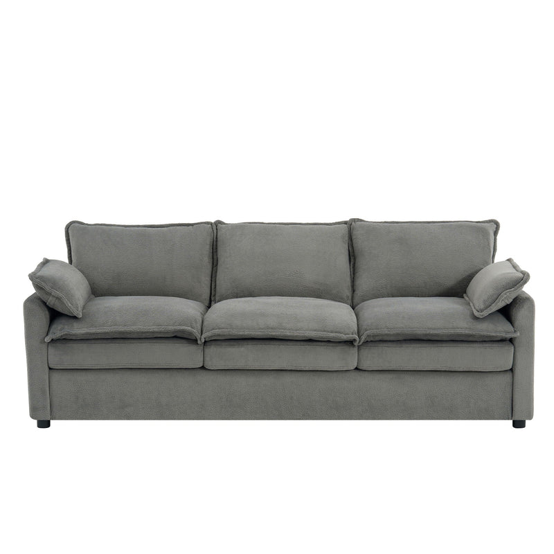 Modern 3 Seater Sofa With Side Storage Pockets For Living Room by HouseOfZazla