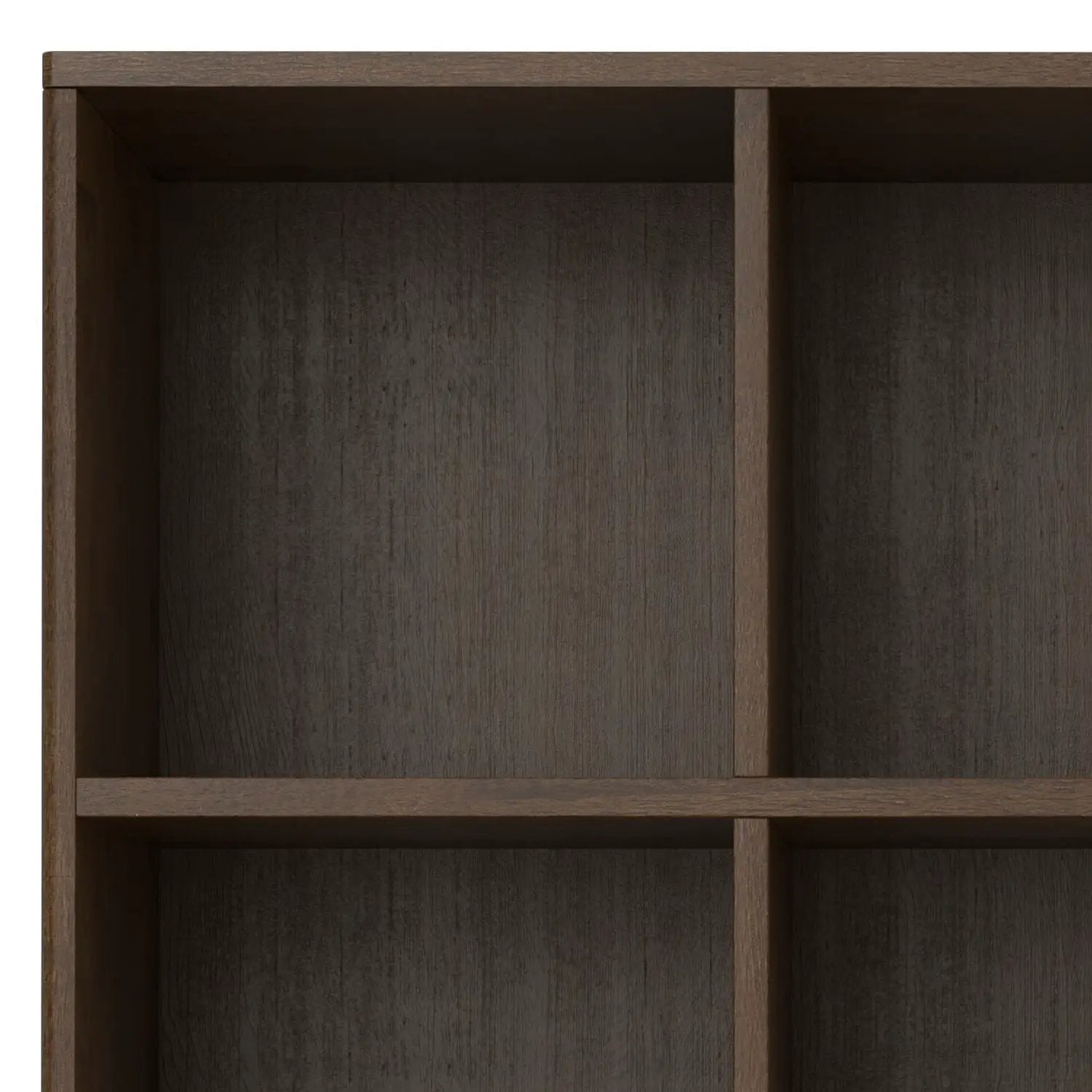 Harper - Low 6 Cube Storage With Drawers - Walnut Brown by HouseOfZazla