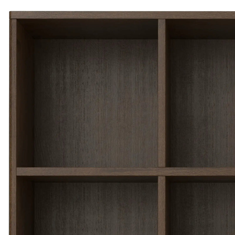 Harper - Low 6 Cube Storage With Drawers - Walnut Brown by HouseOfZazla