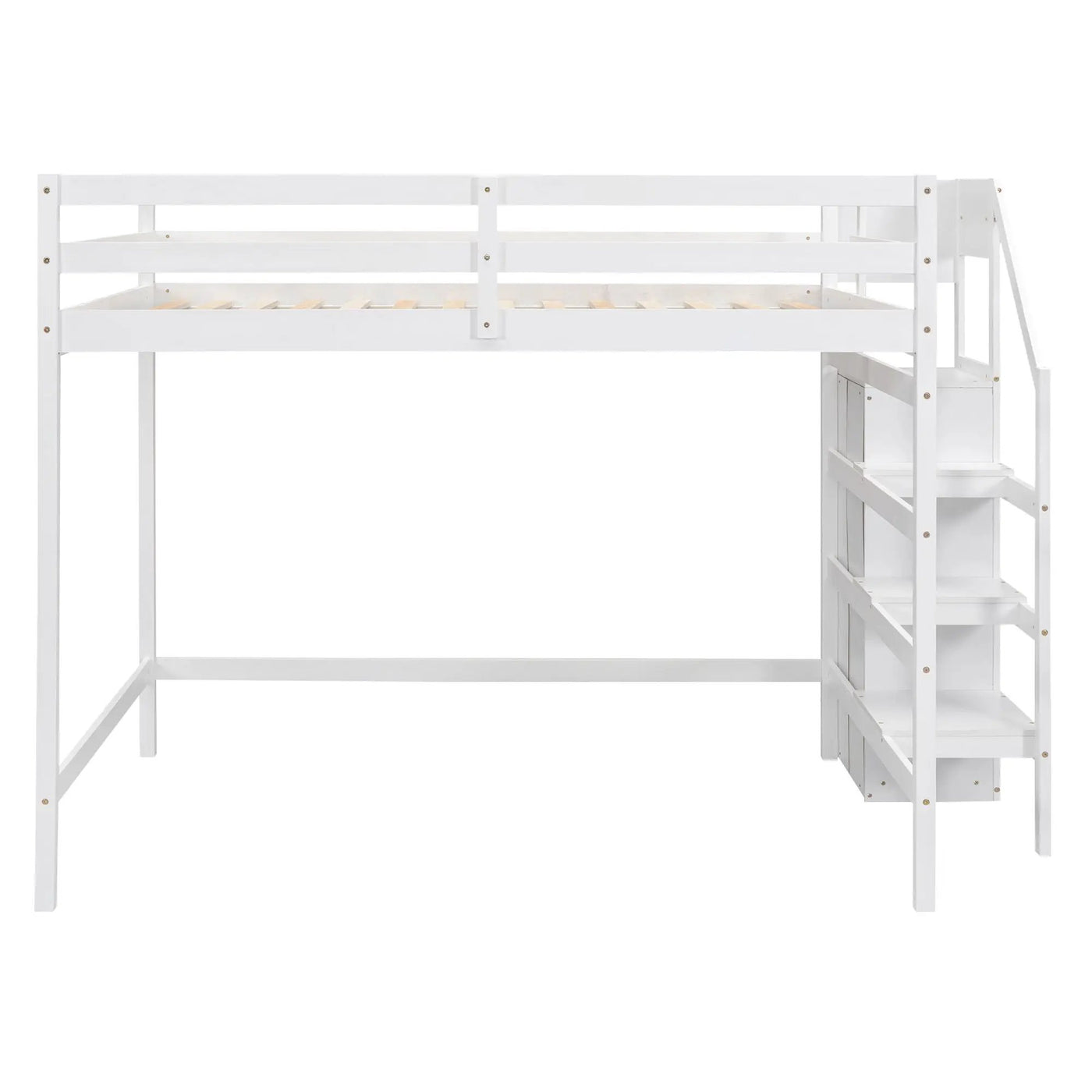 Loft Bed With Built In Storage Wardrobe And Staircase by HouseOfZazla