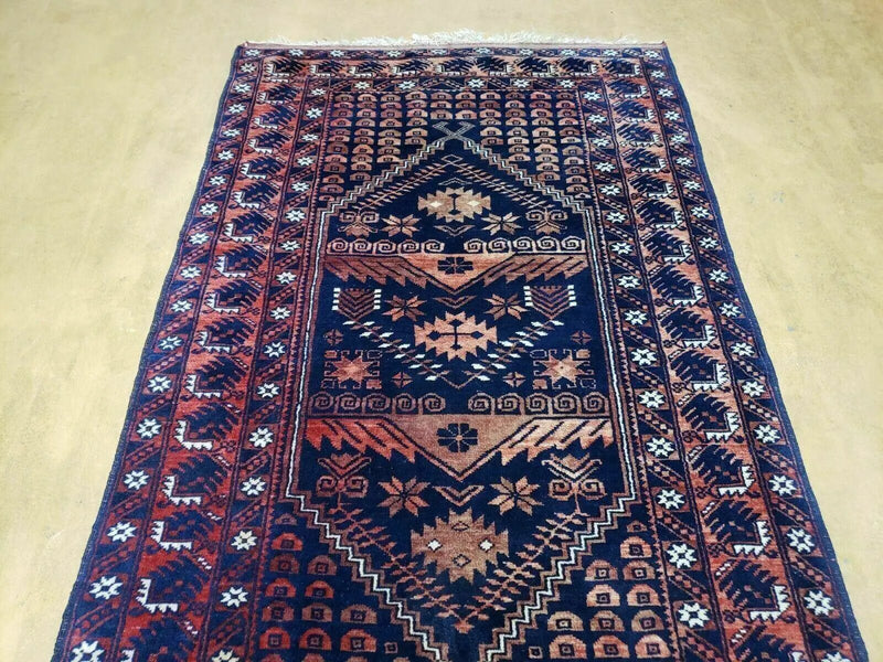 3' 4" X 5' 6" Vintage Handmade Pakistan Balouchi Balouch Tribal Wool Rug Nice by Jewel Rugs