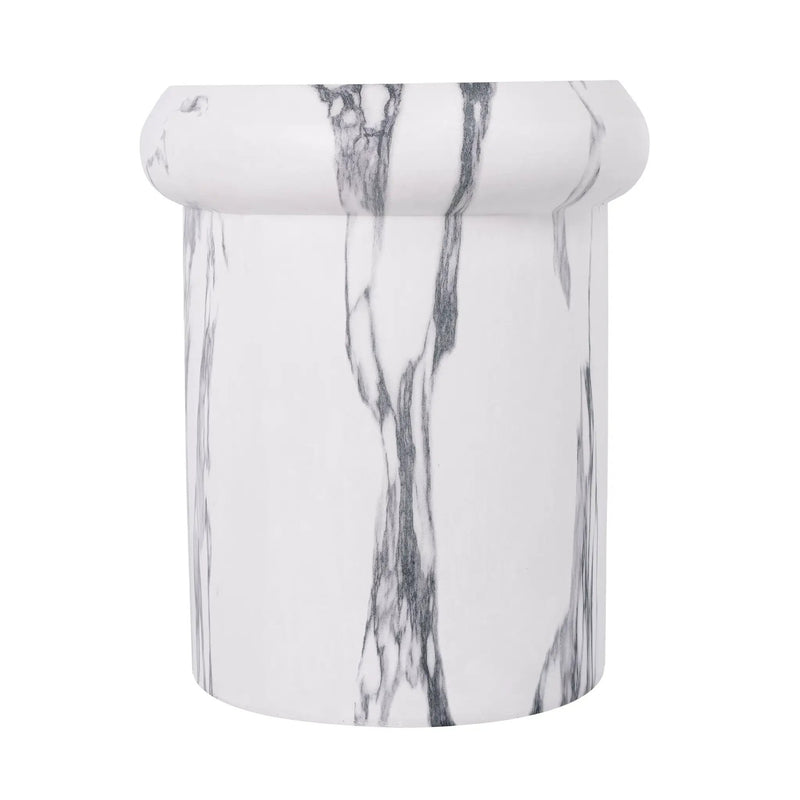 18.11"H Sculptural MGO Side Table by HouseOfZazla