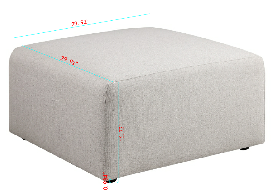 No Assembly Required Black Sofa Ottoman by HouseOfZazla