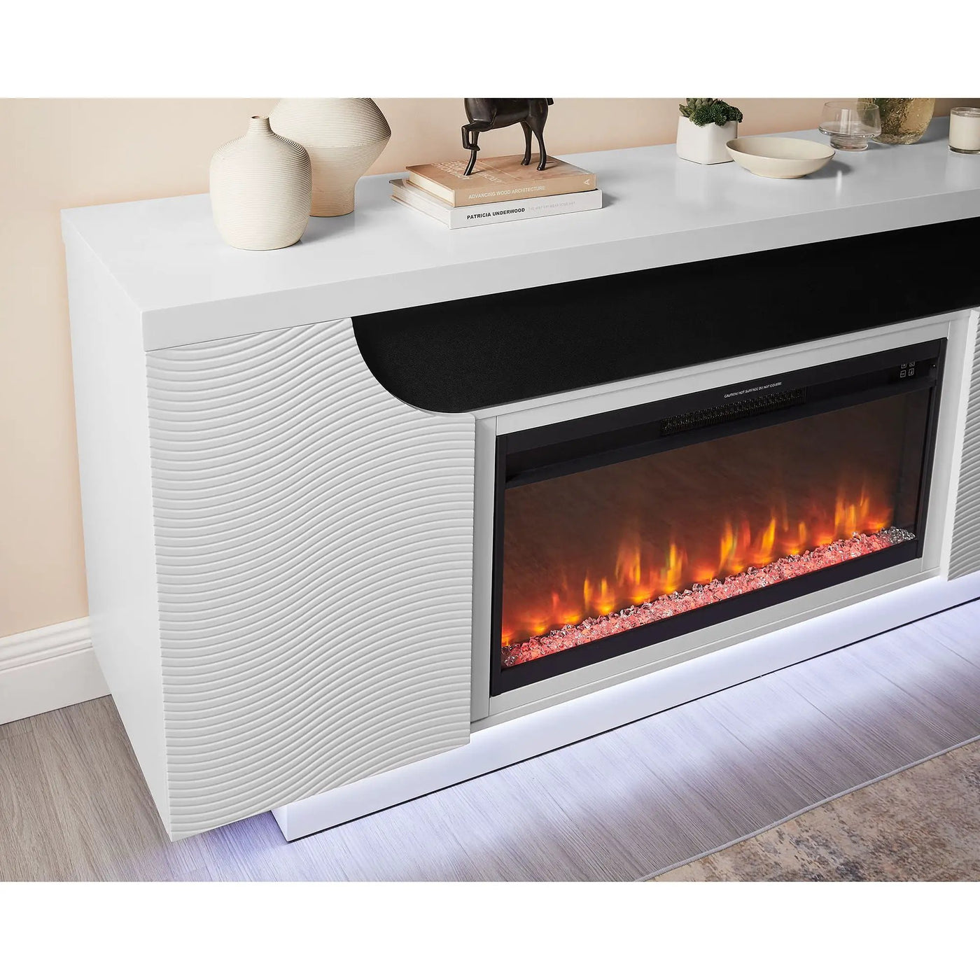 Alessia - Electric Fireplace With Multi Color LED And Flame Settings by HouseOfZazla