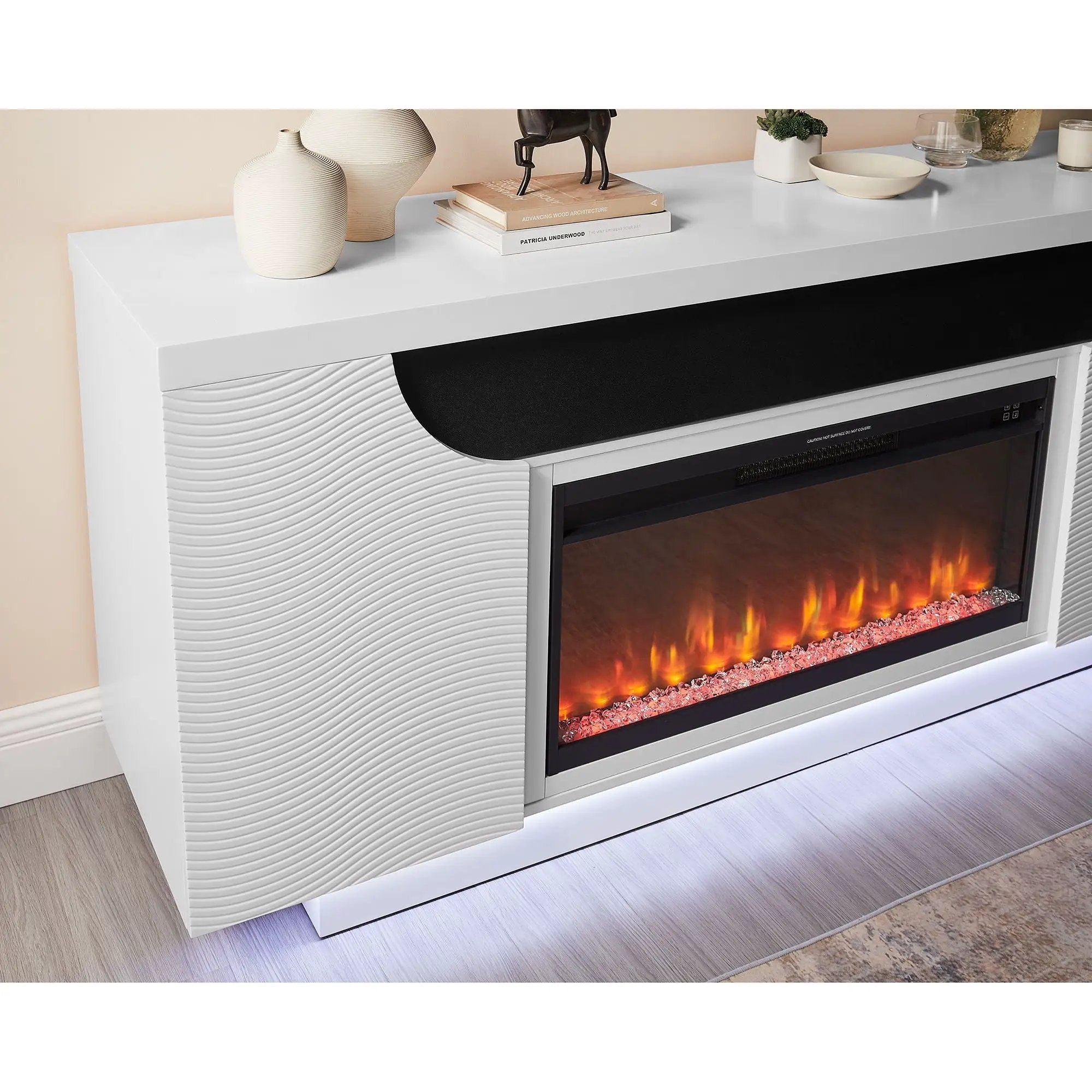 Alessia - Electric Fireplace With Multi Color LED And Flame Settings by HouseOfZazla