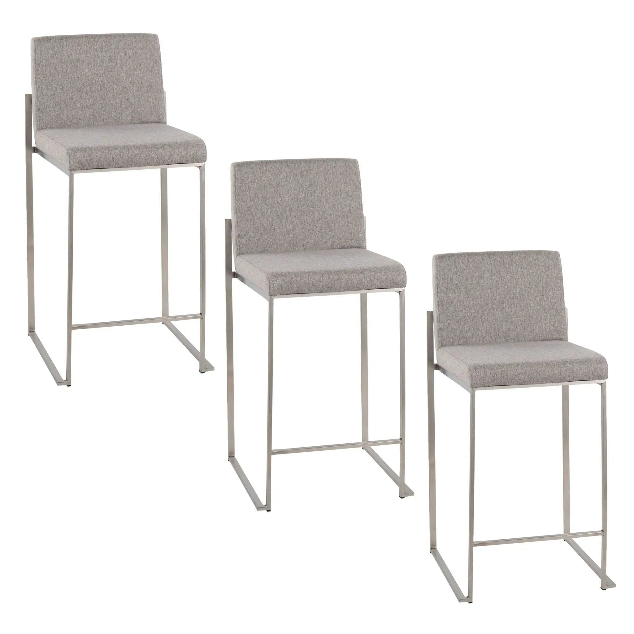 Fuji - Contemporary High Back Counter Stool, Functional Design by HouseOfZazla