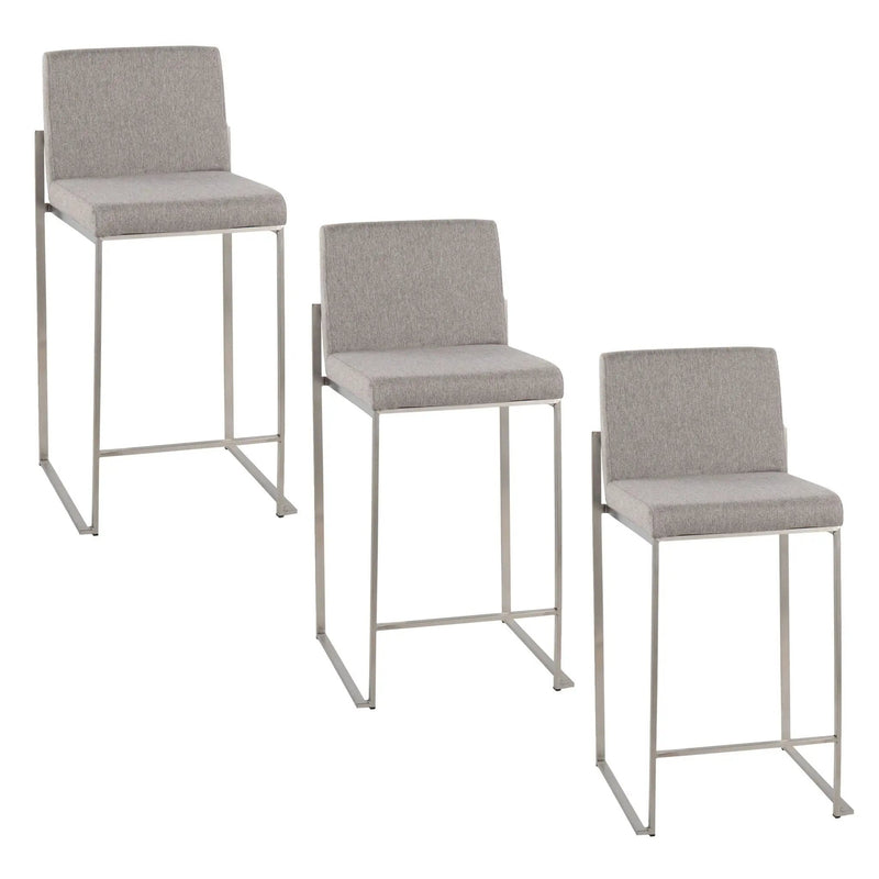 Fuji - Contemporary High Back Counter Stool, Functional Design by HouseOfZazla