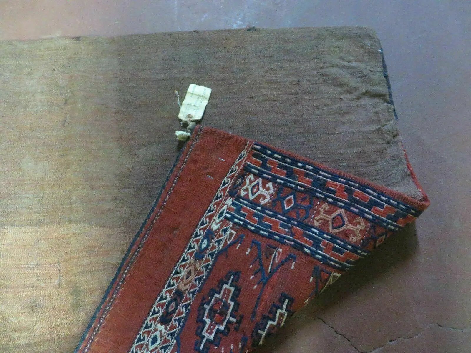 2'8" X 4' Antique Handmade Tribal Wool Rug Pillow Case Yamud Flat Weave Diamond by Jewel Rugs
