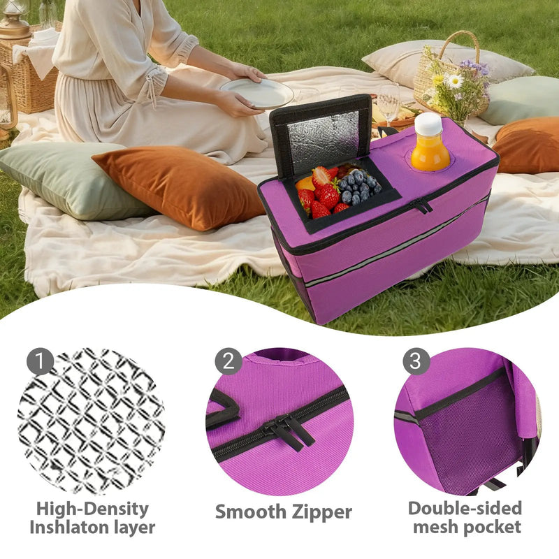 3-in-1 Folding Wagon Cart with Bench Seat & Storage by HouseOfZazla