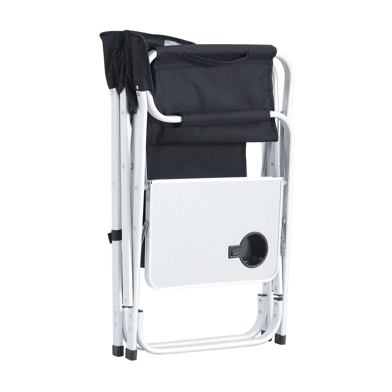 Padded Folding Outdoor Chair With Side Table And Storage Pockets, Lightweight Oversized Directors Chair For Indoor, Outdoor Camping, Picnics And Fishing by HouseOfZazla