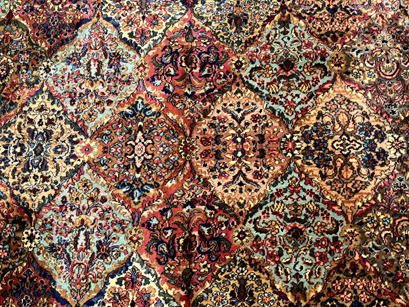 12x16 Karastan Multicolor Panel Kirman Rug #717, Rare Palace Size Wool Original 700 Series by Jewel Rugs