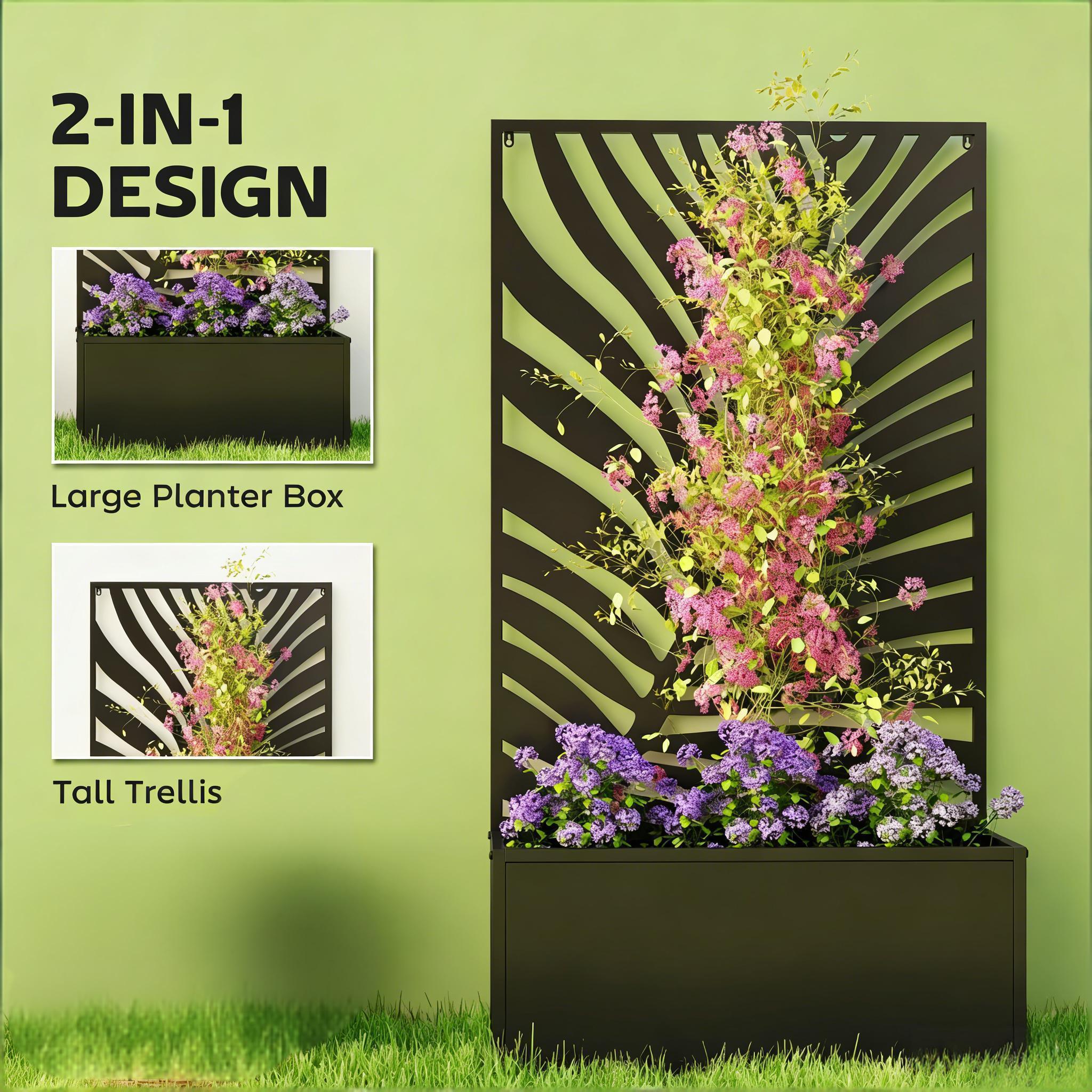 Freestanding Plant Bed, Wall Mounted Flower Bed, Raised Garden Bed by HouseOfZazla