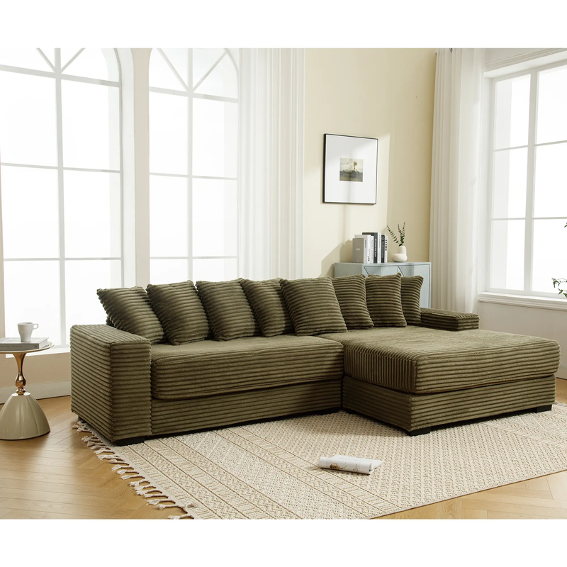 Oversized Two-Piece L-Shaped Sofa by HouseOfZazla