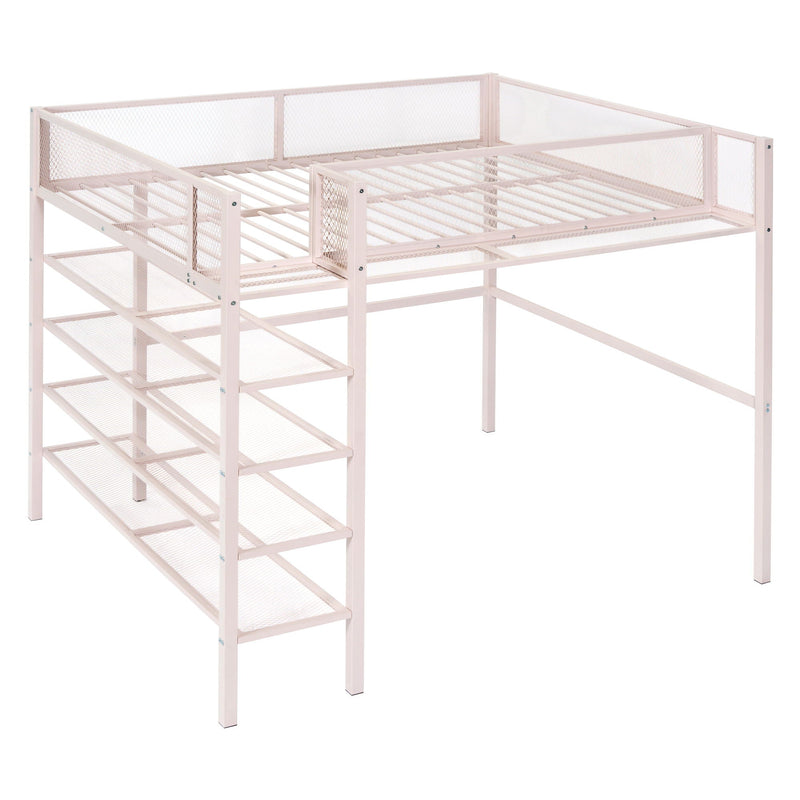 Loft Bed With 4 Tier Shelves And Storage by HouseOfZazla