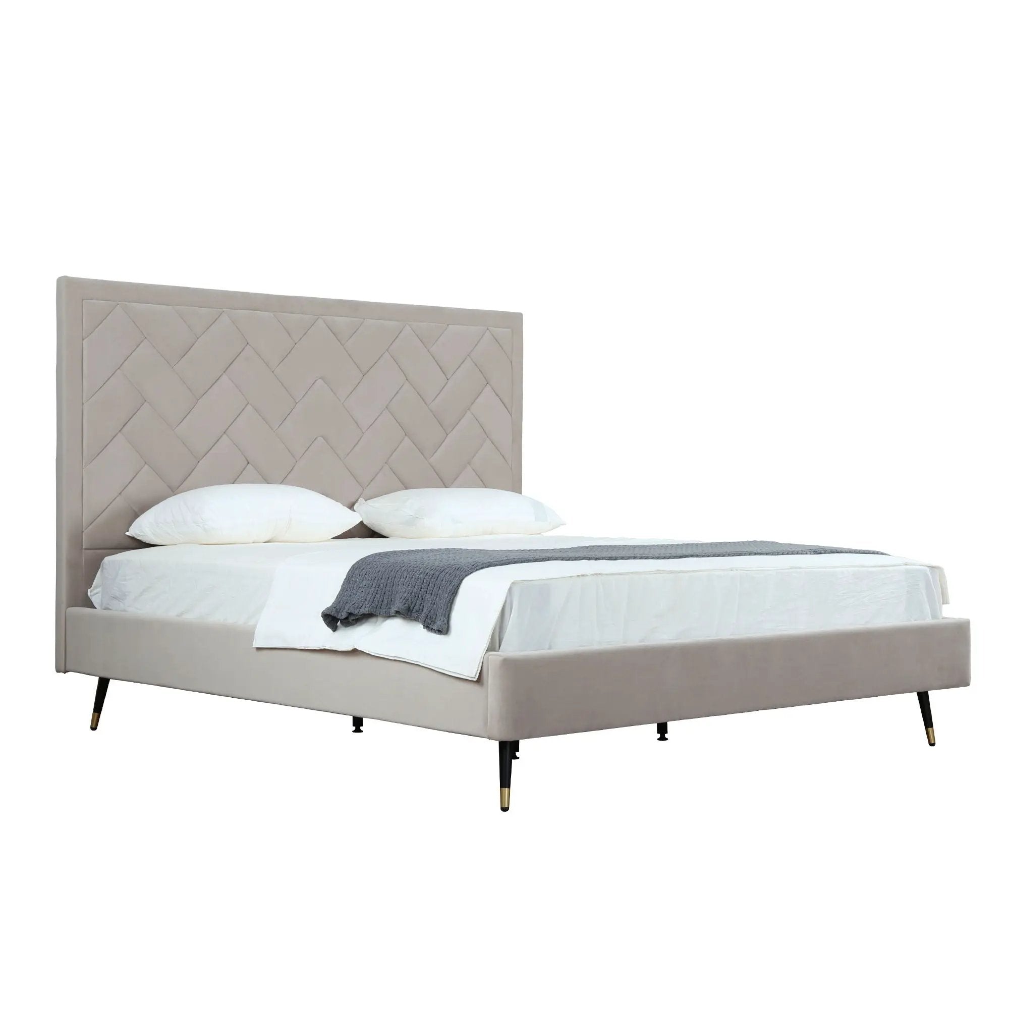 Crosby - Bed With Upholstered Headboard And Slats