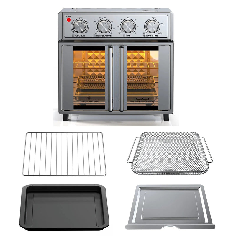PlumChef 26QT Extra-Large French Double-Door Air Fryer Convection Toaster Oven by HouseOfZazla