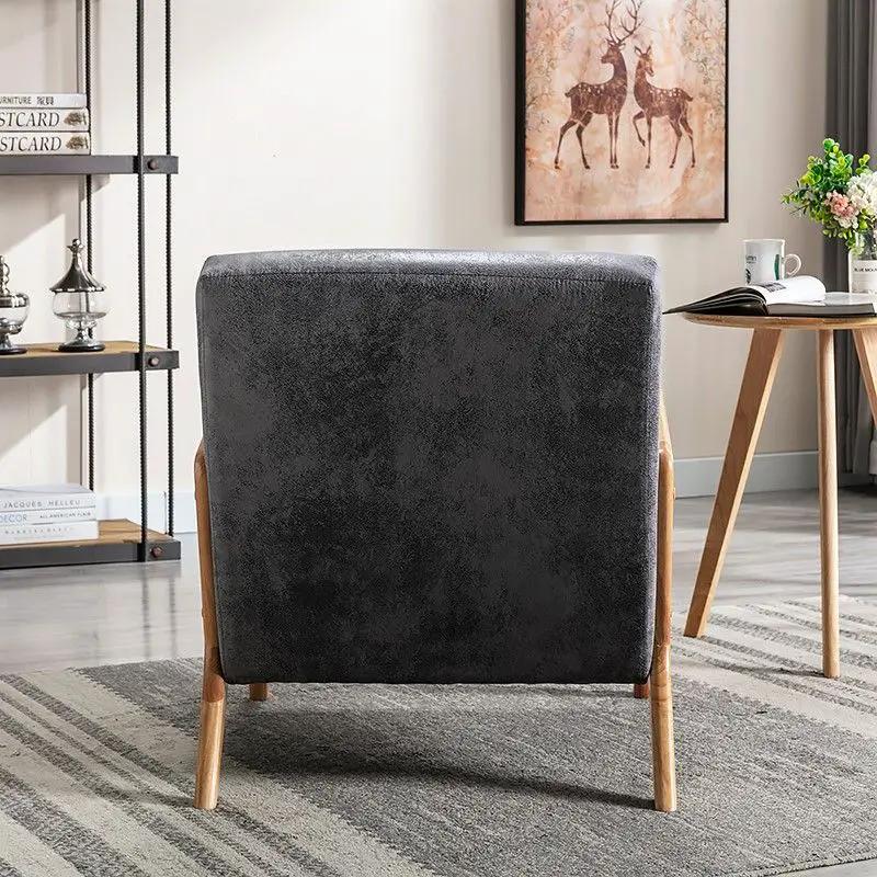 Classic Mid-Century Modern Accent Chairs, Open Framed Armchair With Cushioning by Unique Piece Furniture