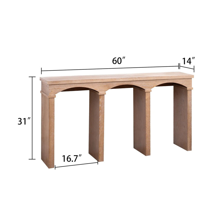 Archway Console Table - Antique Natural / Light Natural / Natural by Unique Piece Furniture
