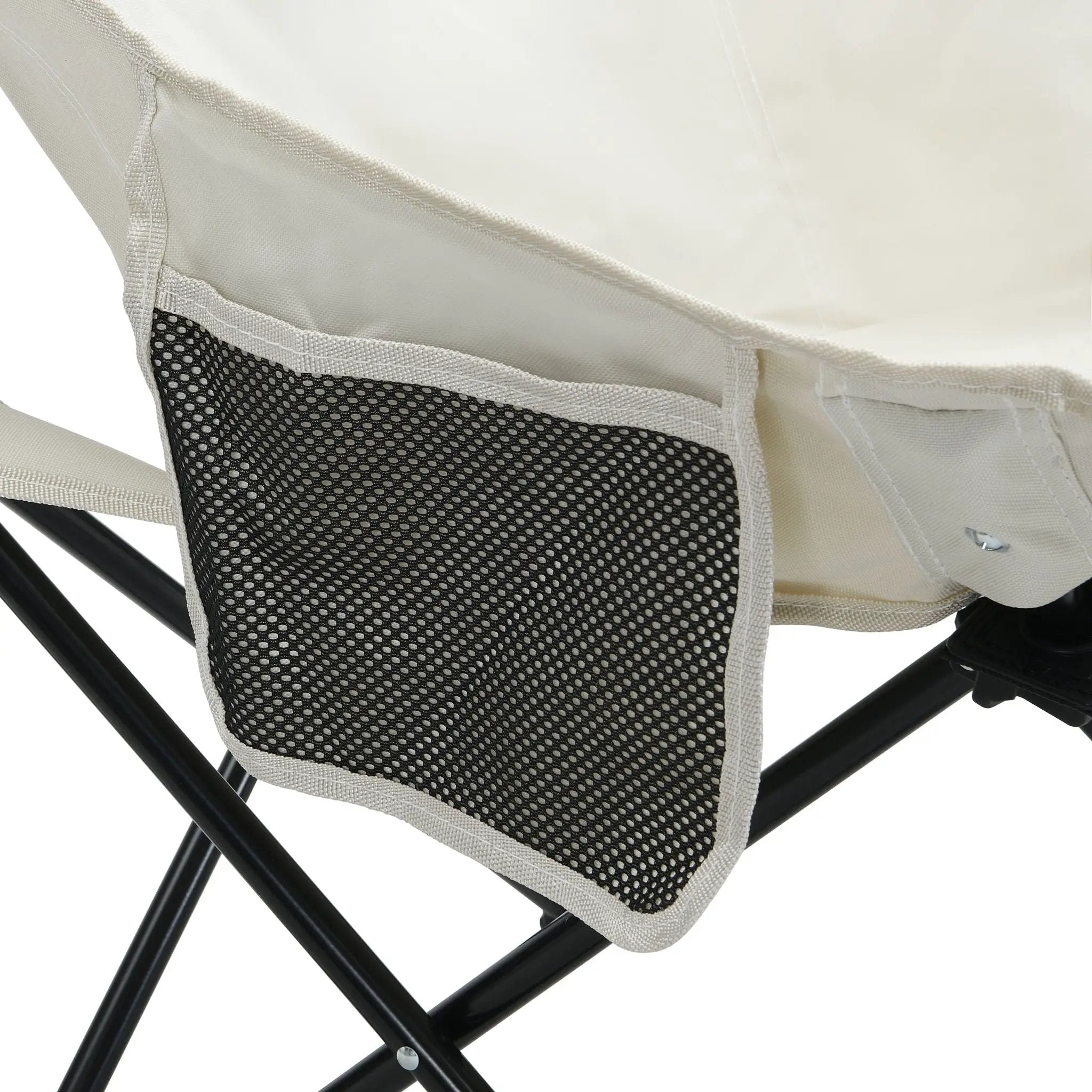 2 Pieces Outdoor Camping Chairs Folding / Portable, Comfortable Seating, Durable Steel Fram