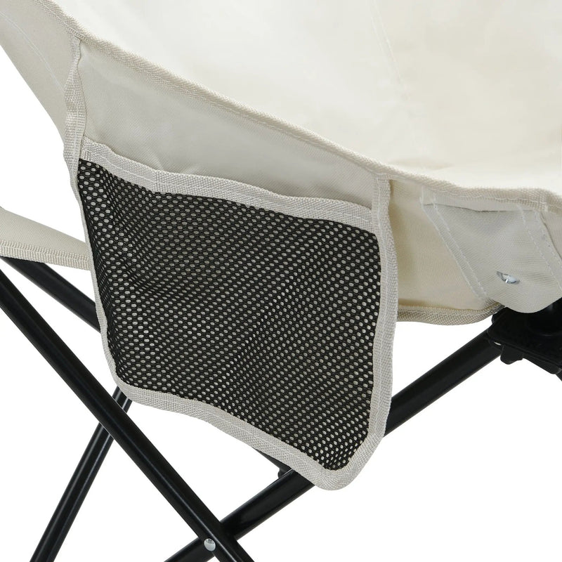2 Pieces Outdoor Camping Chairs Folding / Portable, Comfortable Seating, Durable Steel Fram
