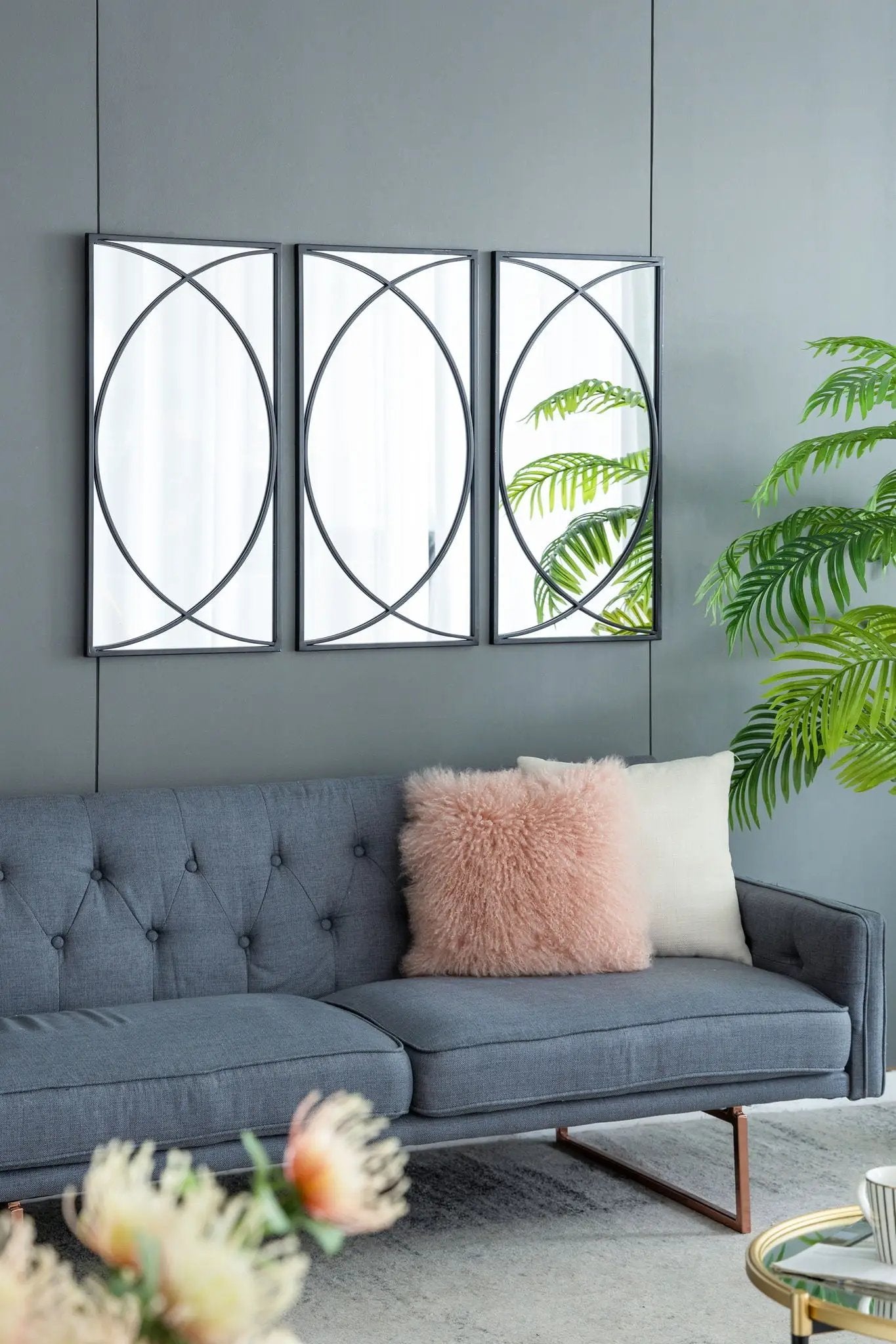 Rectangular Wall Mirrors With Frame, Home Decor For Living Room Bedroom Entryway - Black by Unique Piece Furniture
