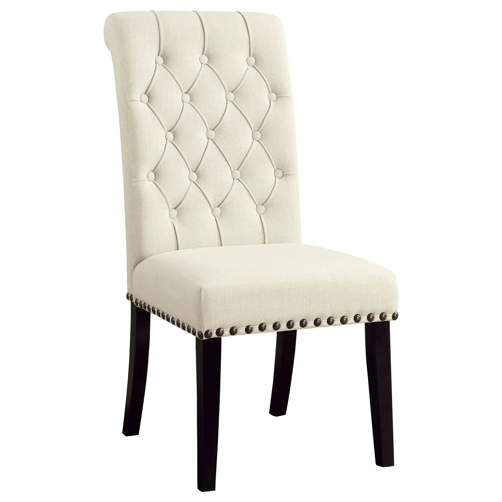 Button Tufted Side Chairs (Set of 2) - Beige