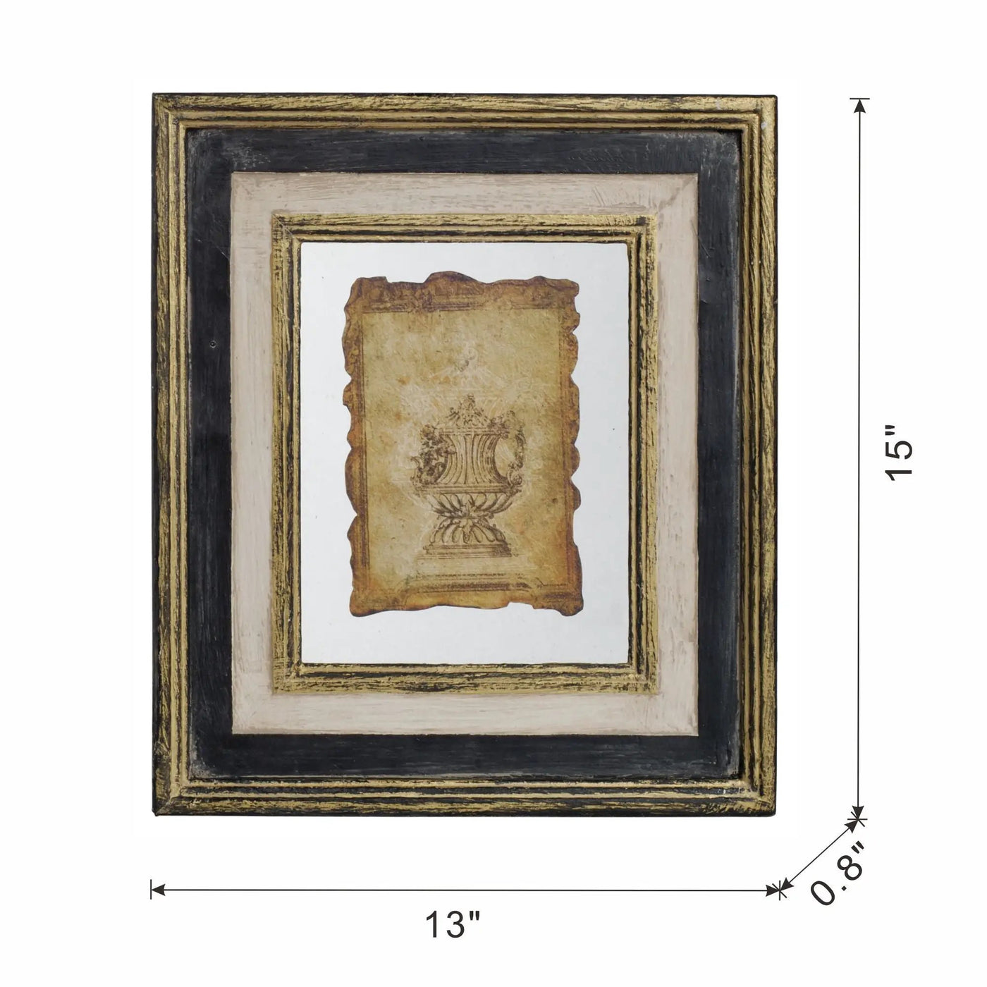 Lucian - Stylish Framed Antiqued Sculpture Print by HouseOfZazla