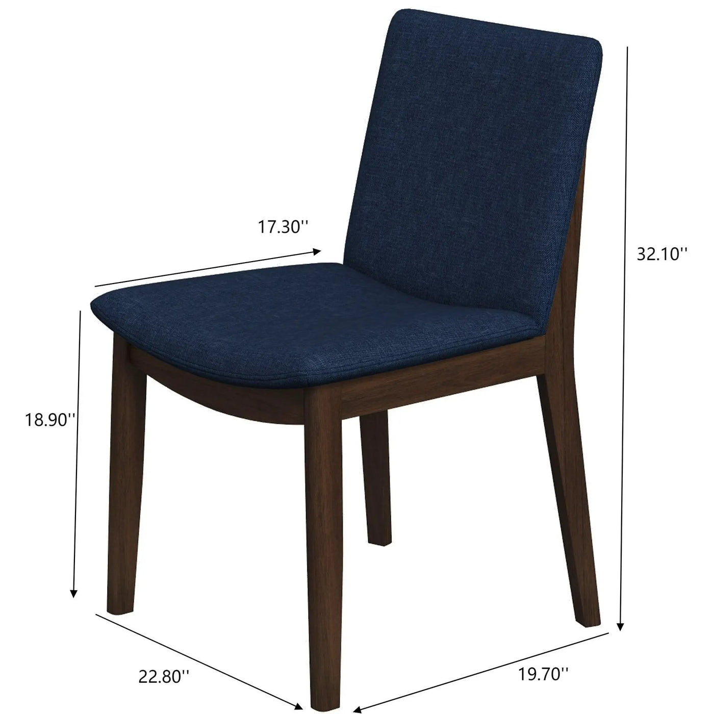 Laura - Mid-Century Modern Solid Wood Dining Chair (Set of 2) by Unique Piece Furniture