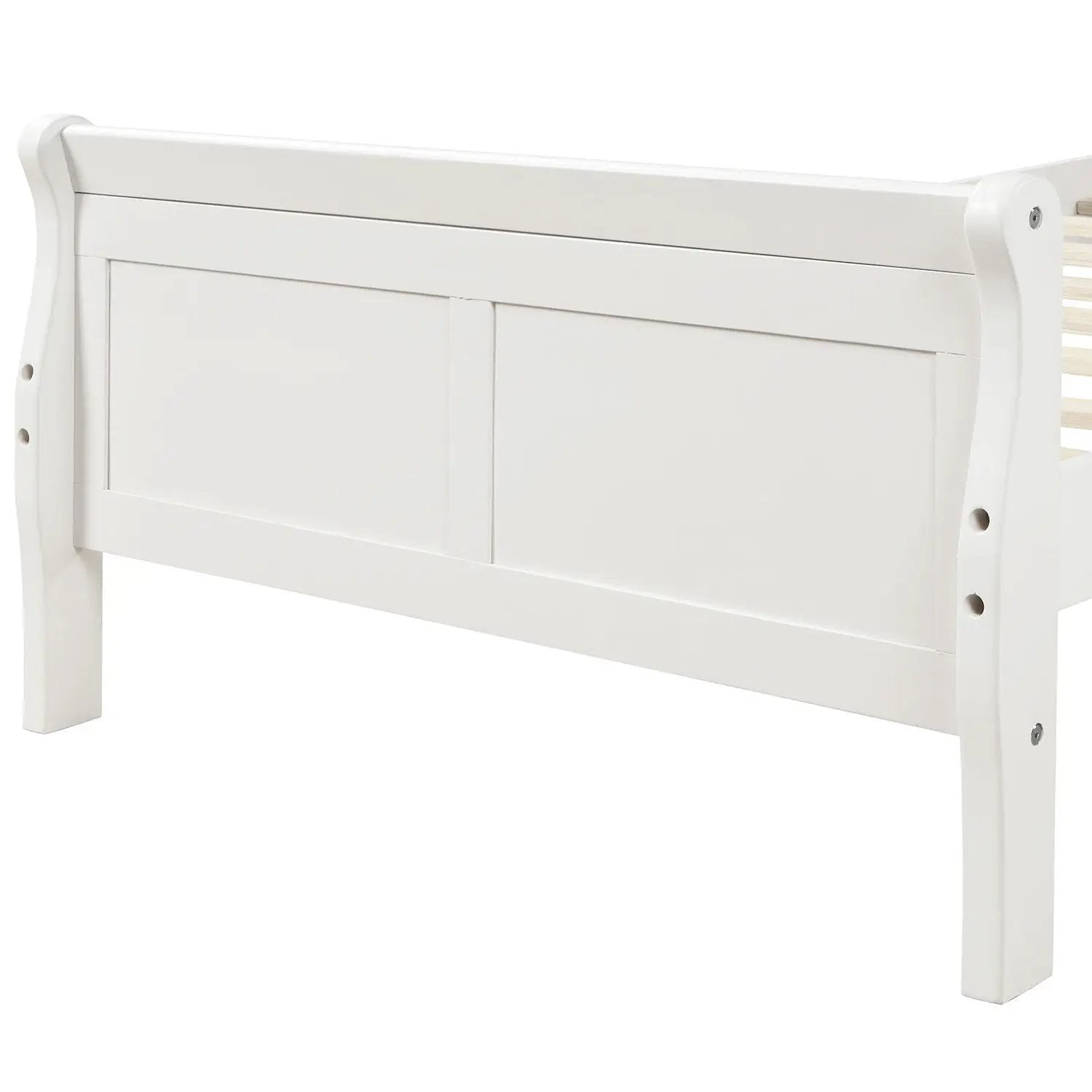 Platform Bed Frame Mattress Foundation Sleigh Bed With Headboard / Footboard / Wood Slat Suppor by HouseOfZazla