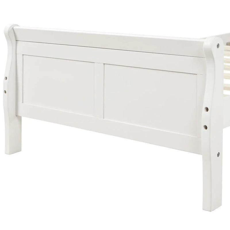 Platform Bed Frame Mattress Foundation Sleigh Bed With Headboard / Footboard / Wood Slat Suppor by HouseOfZazla