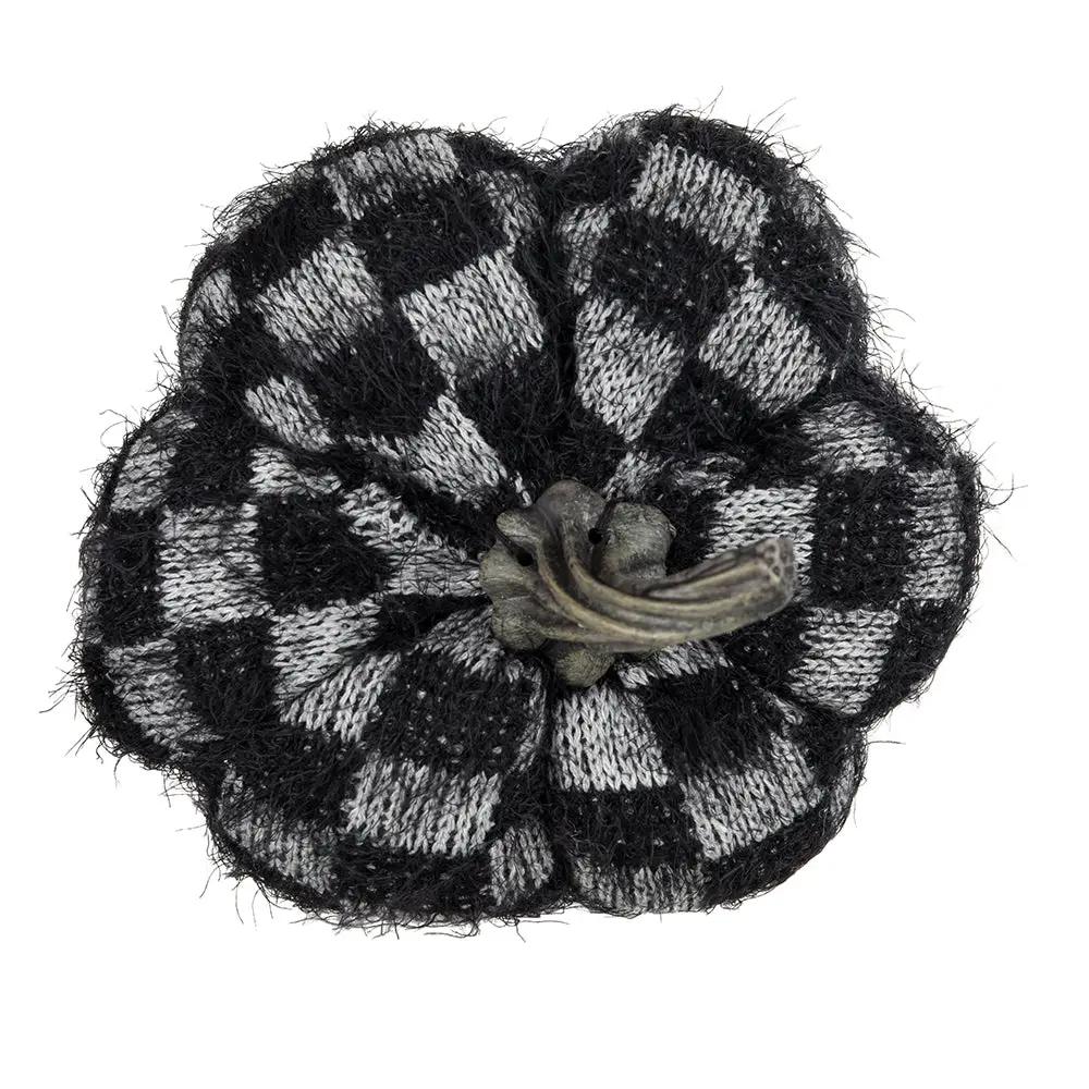 Set of 2 Fabric Black Pumpkins by HouseOfZazla