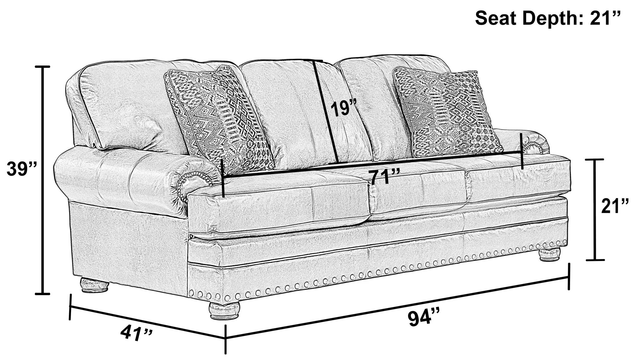 Roberto - Leather Sofa - Cocoa by Unique Piece Furniture