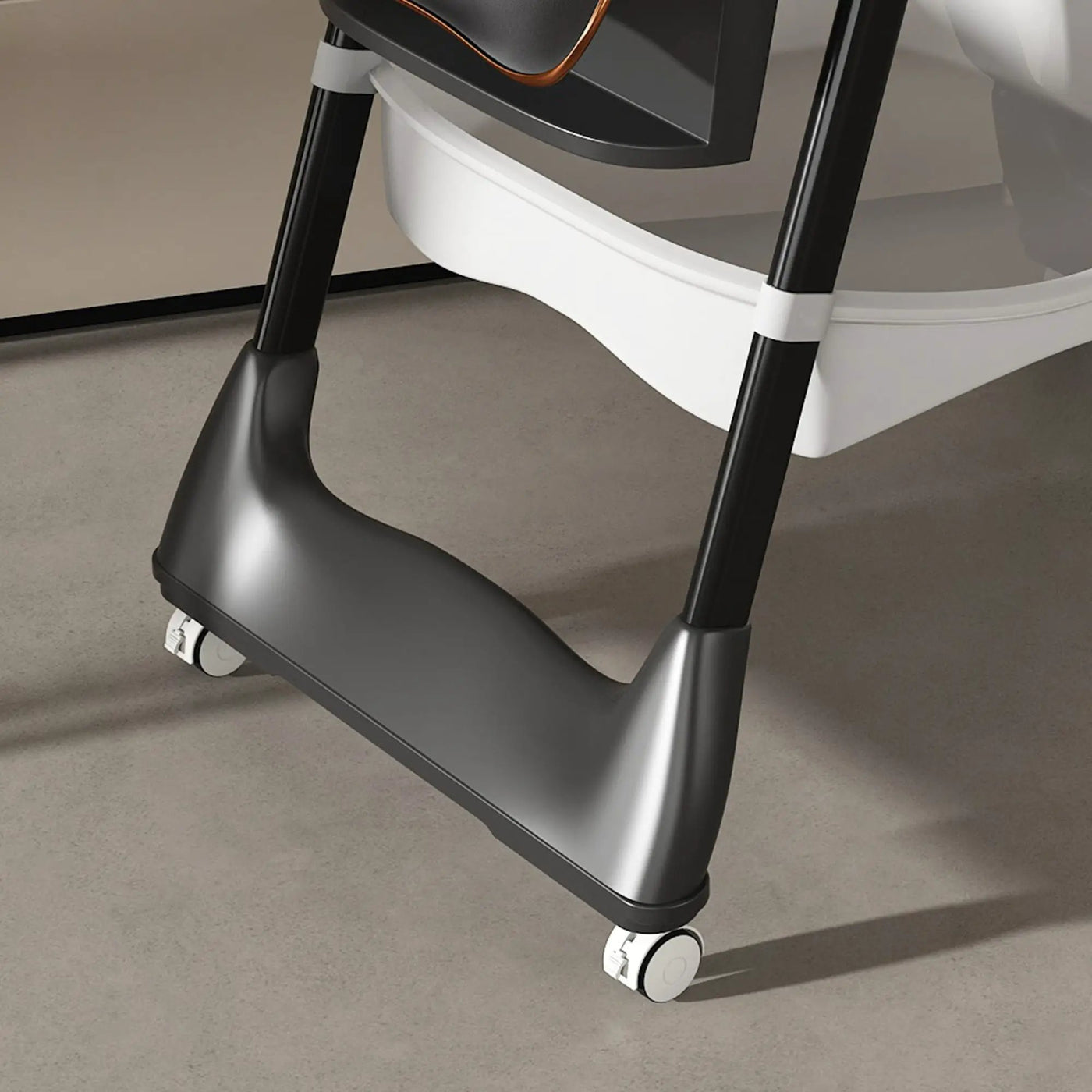 Adjustable Baby High Chair 0-6 Years, Portable Infant Feeding Seat With Safety Belt, Silent Lockable Wheels by Unique Piece Furniture