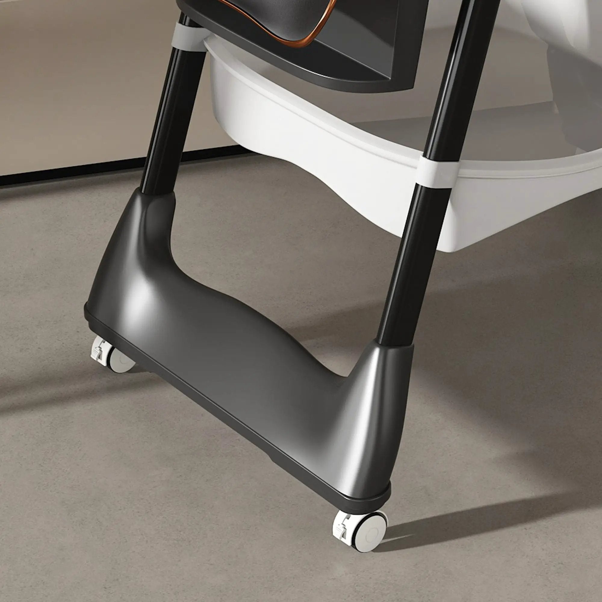 Adjustable Baby High Chair 0-6 Years, Portable Infant Feeding Seat With Safety Belt, Silent Lockable Wheels by Unique Piece Furniture