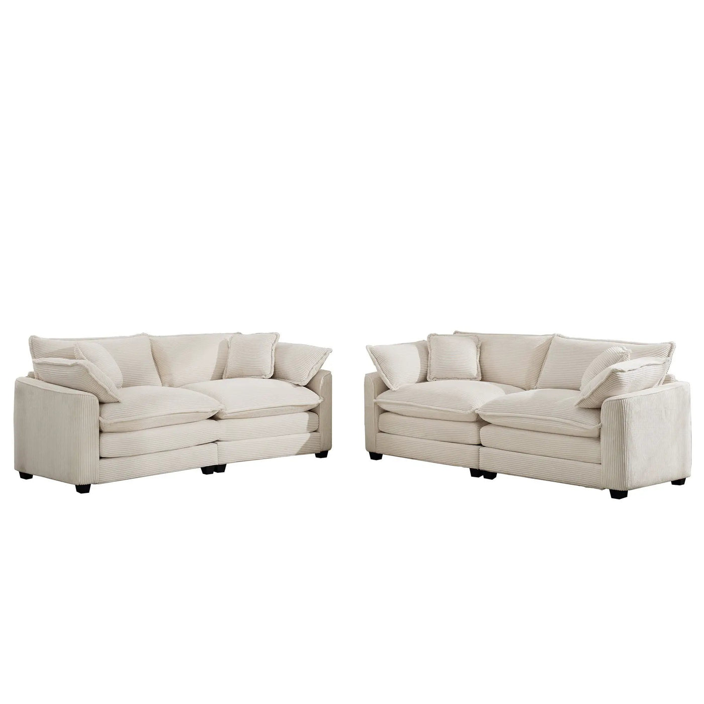 Elegant Oversized Sectional Sofa Set With Deep Seats And Flexible Layout by HouseOfZazla